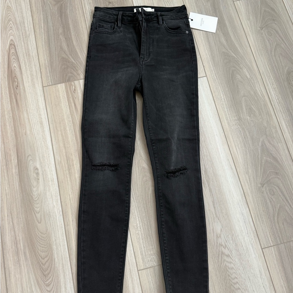 Women's Black Distressed Jeans